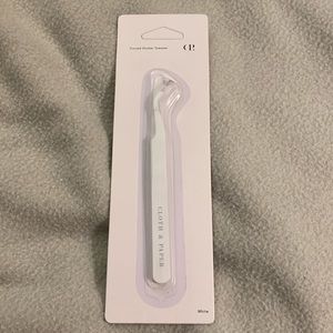 Cloth & Paper curved sticker tweezers white